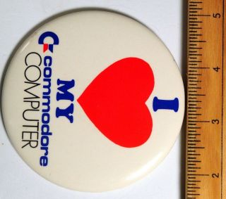 I LOVE MY COMMODORE COMPUTER VINTAGE 1980 ' S 3 IN PINBACK BUTTON JAN2018 3