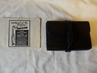 Rare Vintage Malloch Perth Tooled Leather Fly Wallet 5 1/2 " X4 ",  Card Fly Scale