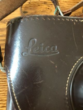 Vintage Leica Camera (3a) D.  R.  P.  Ernst Leitz Wetzlar With Lens And Leather Case 10