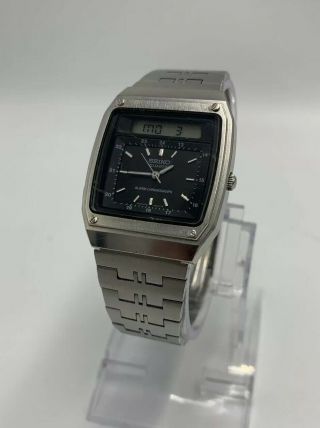 Rare Vintage Seiko H357 - 5049 James Bond 007 Digital Men’s Silver/black Watch