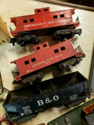 Vintage American Flyer 1950 ' s S Locomotive Train Railroad Yard Set for Layout 4