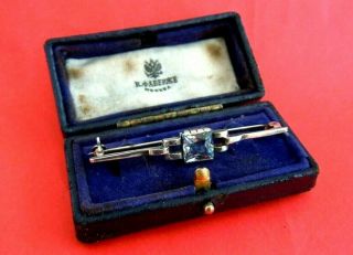 Very Rare Imper.  Russian 84 Silver Brooch Tie Pin Faberge Design 19th Century