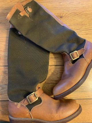 Chippewa Black Label 17” Men’s Snake Boots Size 10 D Vintage Usa Brown