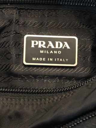 Authentic Vintage Prada Black Nylon / Leather Crossbody / Shoulder Bag / Purse 5