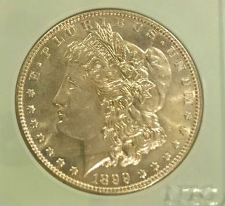 1899 P Morgan Silver Dollar - Unc Gem Pl Dmpl (rare Low Mintage)