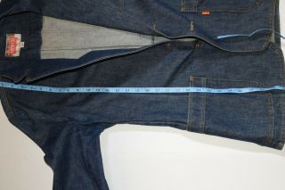 Vintage 1970s Levi ' s Blue Denim Blazer Jacket Made In USA Size 40 Orange Tab, 8