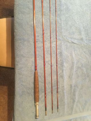 Vintage Orvis Manchester Impregnated Bamboo Fly Rod 3 Piece 9 Ft.  Circa.  1948