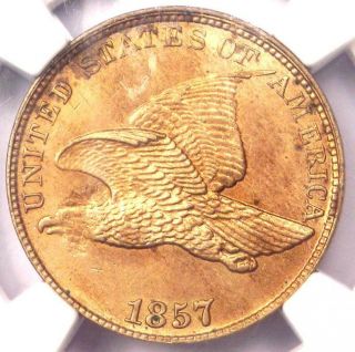 1857 Flying Eagle Cent 1c - Ngc Uncirculated Details (unc Ms) - Rare Penny