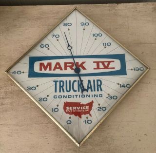 Vintage Mark Iv Truck Air Conditioner Ac Thermometer Advertisement Pam Clock Co