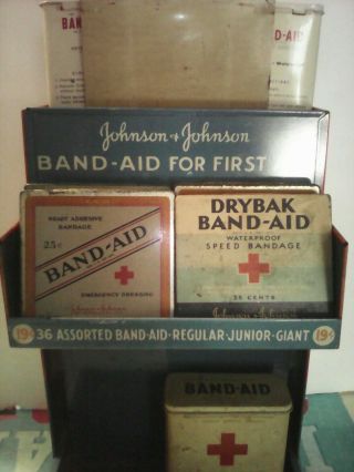 Vintage Johnson&Johnson Band Aid Brand Revolving Display Stand Drug Store. 5