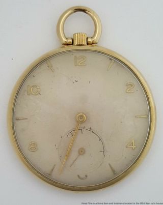14k Gold Filled Antique Elgin Open Face Pocket Watch 10s 21j