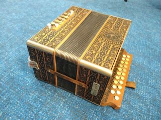 Vintage Hohner Accordion Germany Steel Reeds Collectible.  Great Cost.