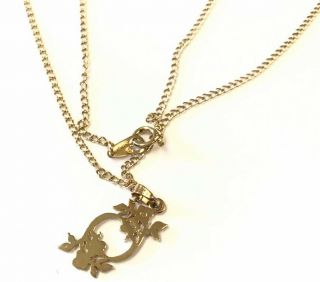 VINTAGE Scottish 9CT GOLD Malcolm Gray Ortak Flowers Pendant 17” Chain Necklace 4