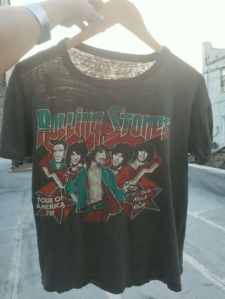 Vtg 70’s Rolling Stones 1978 Only Rock N Roll Concert Tour T Shirt Thin Faded M