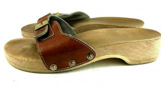 Dr Scholls Wood Exercise Sandals Made In Austria Size 8 Vintage Scholls