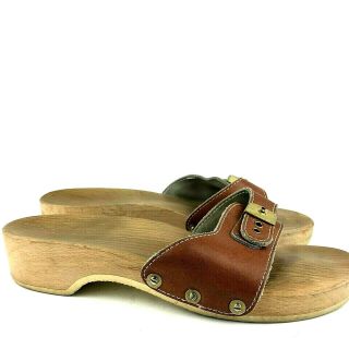 Dr Scholls Wood Exercise Sandals Made In Austria Size 8 Vintage Scholls 4