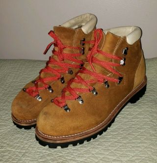 Vintage 70 ' s Sears mountaineering boots hardcore hiking mens 12 m brown suede 2