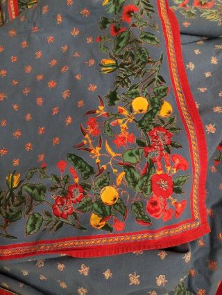 Williams Sonoma Provence Tablecloth 70 X 108 Plus 14 Napkins Blue Red Yellow Vtg
