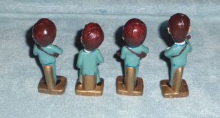 THE BEATLES VINTAGE CAKE TOPPERS BOBBLEHEAD NODDERS SET OF 4 WITH 4