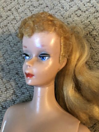 Vintage Barbie Cute 7 Ponytail Barbie Doll Blonde Blue Eyes