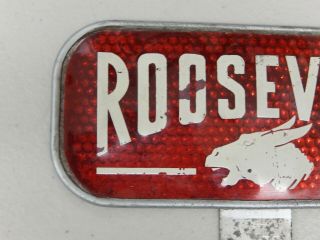 Vintage USA Political Roosevelt Donkey License Plate Topper Car Badge Emblem 2