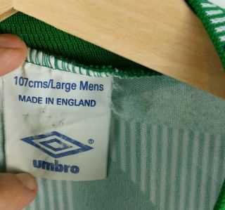 Vintage UMBRO Soccer Jersey NORTHERN IRELAND 1990/92 HOME FOOTBALL SHIRT L Flaw 4