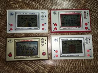 4super Rare Electronic Games Made In The Ussr.  Nintendo.  Wolf Attack Spray Space