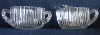 wonderful set of Vintage Anchor Hocking Queen Mary Crystal Depression Glass 6