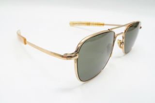 Vtg Ao American Optical 1/10 12k Gf Gold Aviator Sunglasses Frames 52mm A437