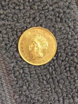 1854 1 Dollar Gold Coin Type 2 Coin Rare