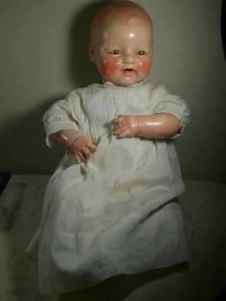Vintage Eih Horsman Baby Dimples Composition And Cloth Doll 22 "