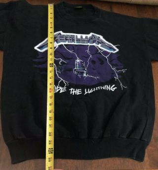 VTG Metallica Ride The Lightning European Tour Sweatshirt Metal Thrash Anthrax 7