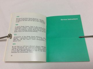 Rolex Your Rolex Vintage 1972 Booklet In English RARE, 11