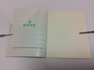 Rolex Your Rolex Vintage 1972 Booklet In English RARE, 12