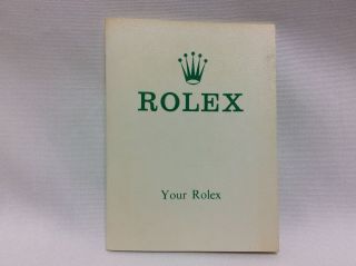 Rolex Your Rolex Vintage 1972 Booklet In English RARE, 2