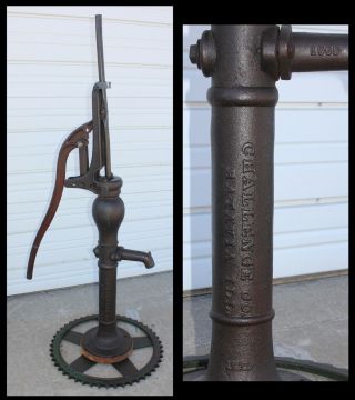 Antique Cast Iron Challenge Windmill Water Well Cistern Garden Pump Batavia Il
