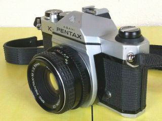 Pristine ASAHI Pentax K1000 35mm SLR VTG Camera with SMC Pentax - M 1:2 50mm Lens 2