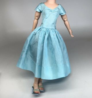 Vintage 50 ' s Madame Alexander Cissy Aqua Doll Dress Tagged,  Coat,  Shoes 5