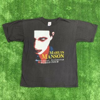 Vintage Marilyn Manson Antichrist Superstar Tour T - Shirt L Rare Tee Paradise