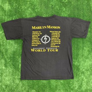 Vintage Marilyn Manson Antichrist Superstar Tour T - Shirt L RARE Tee Paradise 2