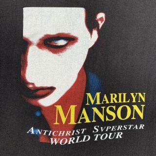 Vintage Marilyn Manson Antichrist Superstar Tour T - Shirt L RARE Tee Paradise 3