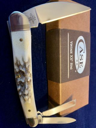 IN THE BOX CASE XX VINTAGE STAG 2017 SEAHORSE WHITTLER KNIFE KNIVES 2