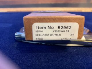 IN THE BOX CASE XX VINTAGE STAG 2017 SEAHORSE WHITTLER KNIFE KNIVES 4