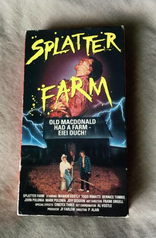 Splatter Farm Horror Sov Full Uncut Donna Michelle Vhs Mark John Polonia Rare,  2