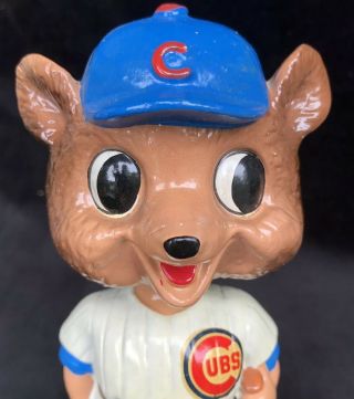 Vintage 1962 Chicago Cubs Mini Lt.  Green Base Nodder Bobblehead Cubby Bear - NOS 10