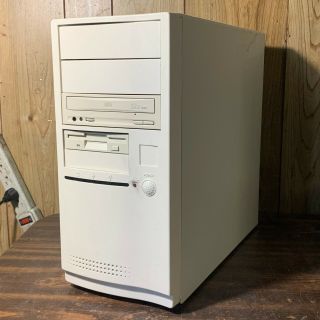 Vintage Custom Desktop Computer Pc Intel Pentium 233mhz 128mb No Hdd 3 Isa 4 Pci