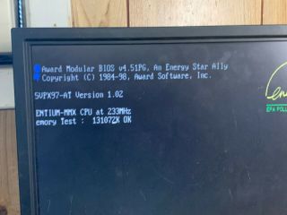 Vintage Custom Desktop Computer PC Intel Pentium 233mhz 128mb NO HDD 3 ISA 4 PCI 4