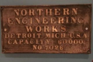 Northern Engineering antique crane cast iron sign 2
