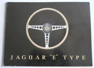 Jaguar E - Type S1 Orig 1961 Uk Mkt Spiral Bound Sales Brochure - Rare 2nd Edition