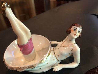 Antique German Bathing Beauty Doll 6 In Art Deco